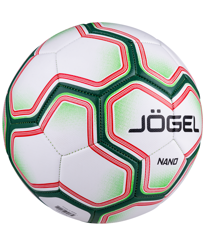 Фотографии Мяч футбольный Nano №5, белый/зеленый