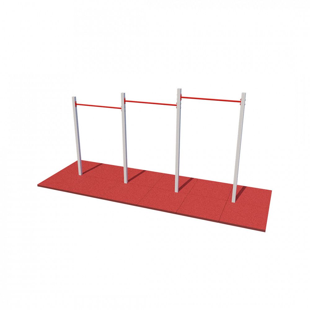 Фото Перекладины стационарные разноуровневые для выполнения испытания «Подтягивание из виса на высокой перекладине» s603 фотография Перекладины стационарные разноуровневые для выполнения испытания «Подтягивание из виса на высокой перекладине»