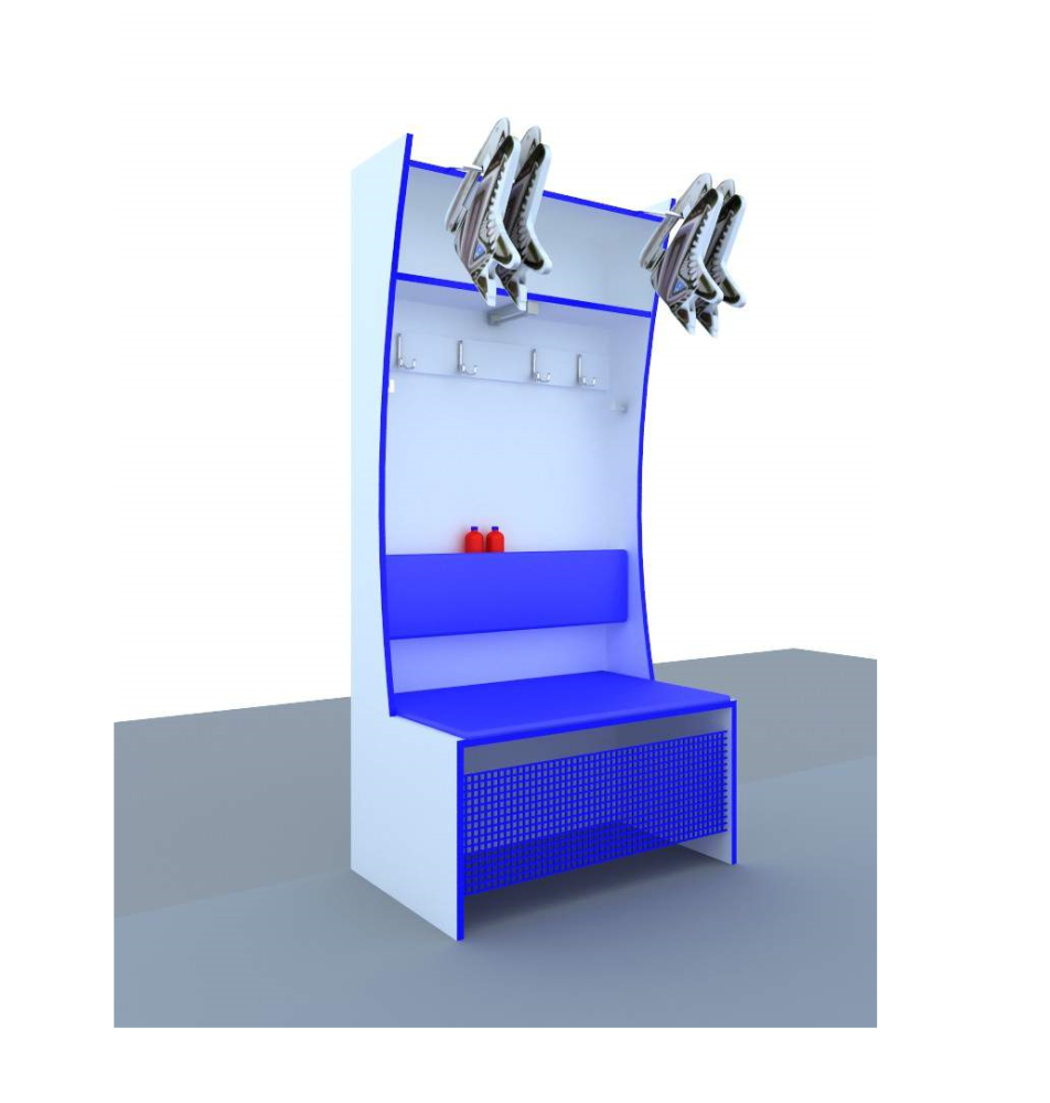 Фото Место индивидуальное для переодевания хоккеиста или вратаря