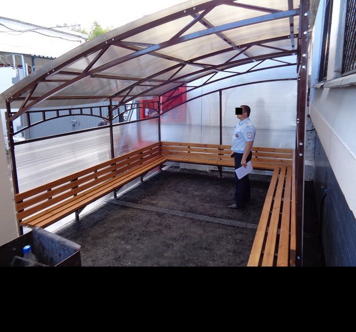 Фотографии Беседка-курилка односкатная