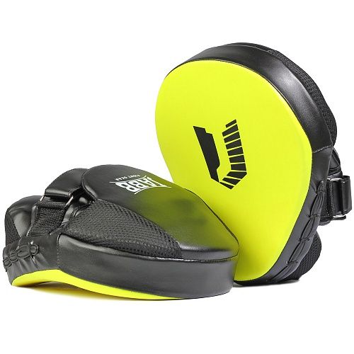 Фото Лапа боксерская (пара) Jabb JE-2190 иск.кожа черный/лайм N/S