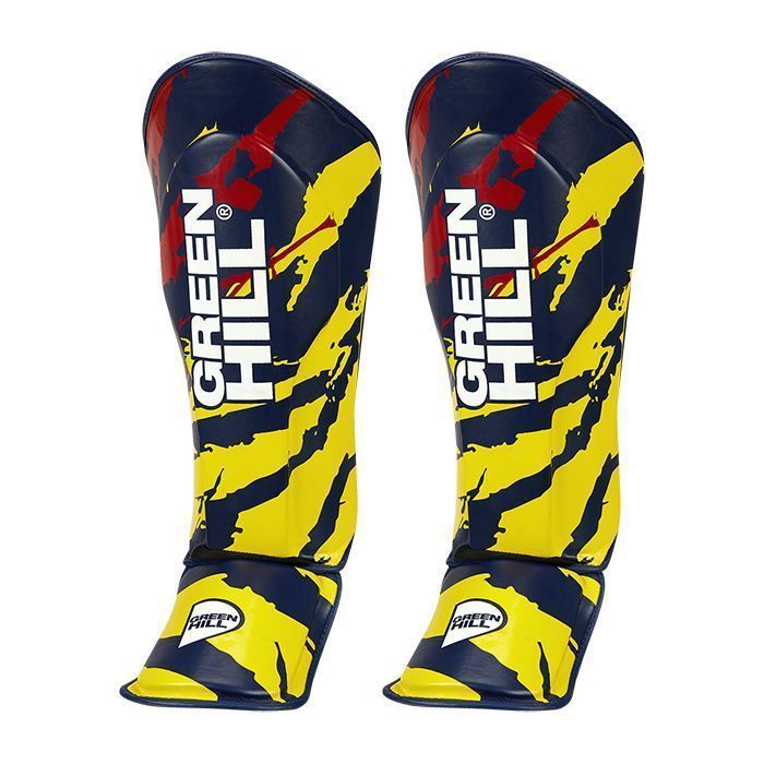 Фото Защита голень-стопа Green Hill Jumbo сине-желтая SIJ-2166