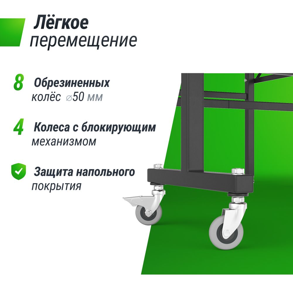 Фотографии Теннисный стол UNIX Line для помещений Indoor 16 мм MDF зеленый
