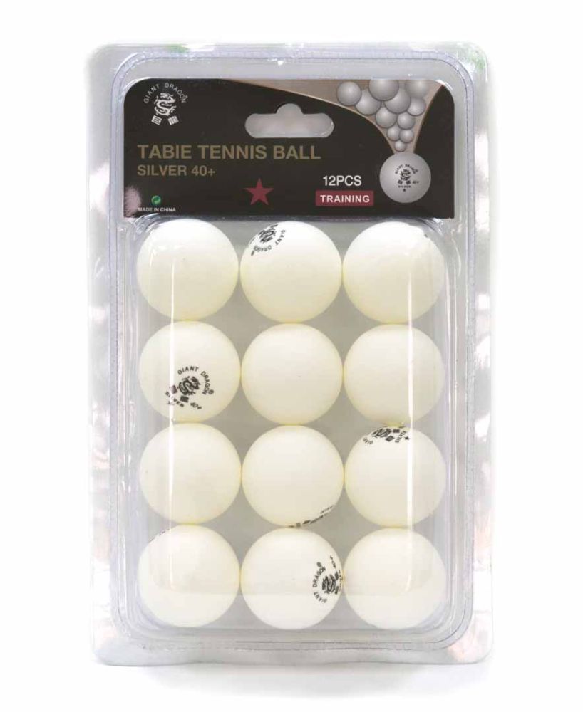 Фото Мячи Dragon Training Silver 1* New (12 шт, бел.) в блистере