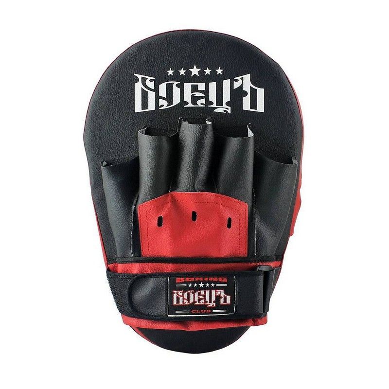 Фотографии Лапы боксерские прямые Боецъ ВВР-211 черный\красный