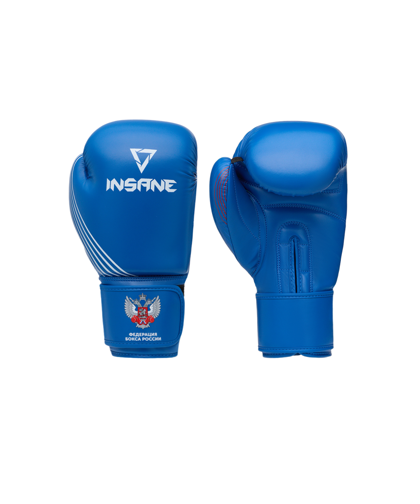 Фото Перчатки боксерские INSANE RBF, синий, 12 oz