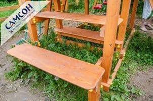 Фото Столик с 2-мя лавочками для ДИП «Бретань» Самсон