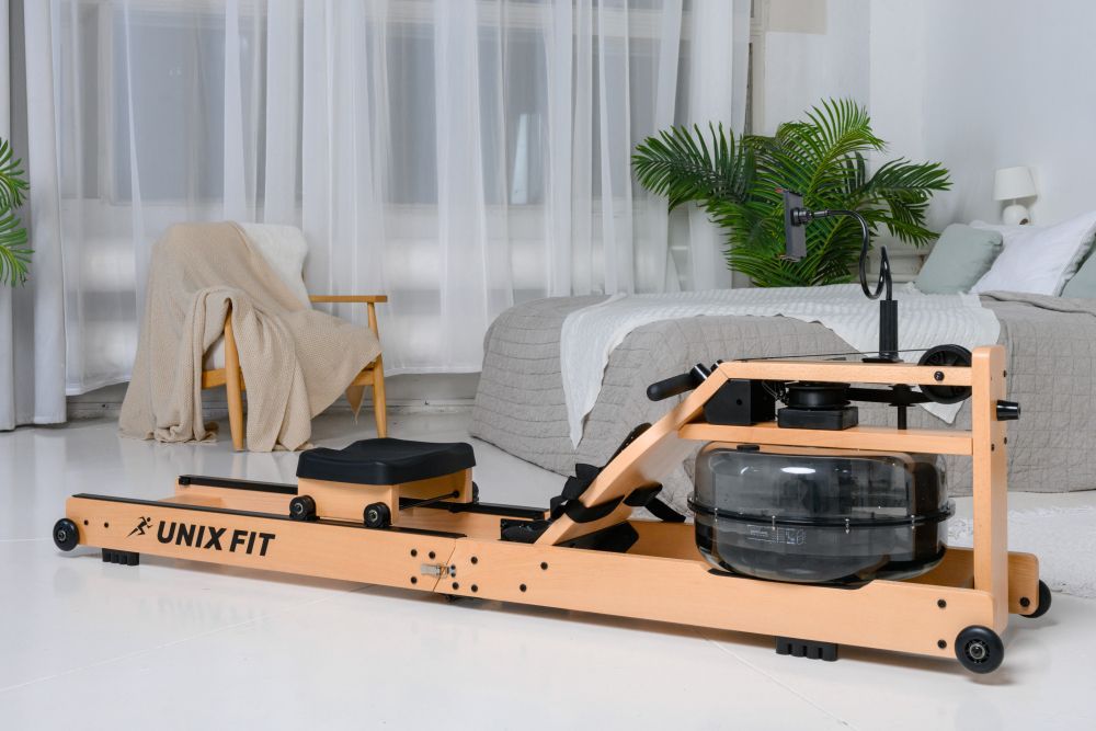 Гребной тренажер UNIX Fit светлое дерево / Wood Rower Light