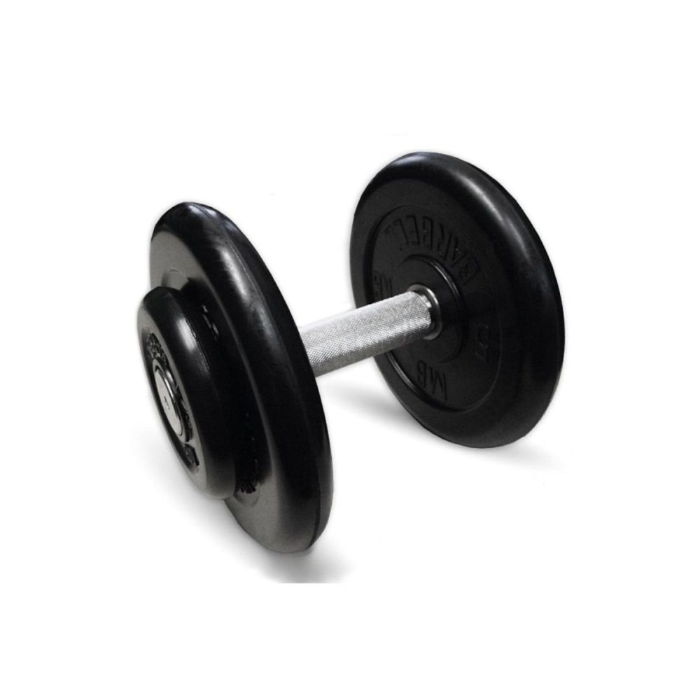 Фото Гантель MB Barbel 13,5 кг, неразборная, с вращающающейся хромированной ручкой