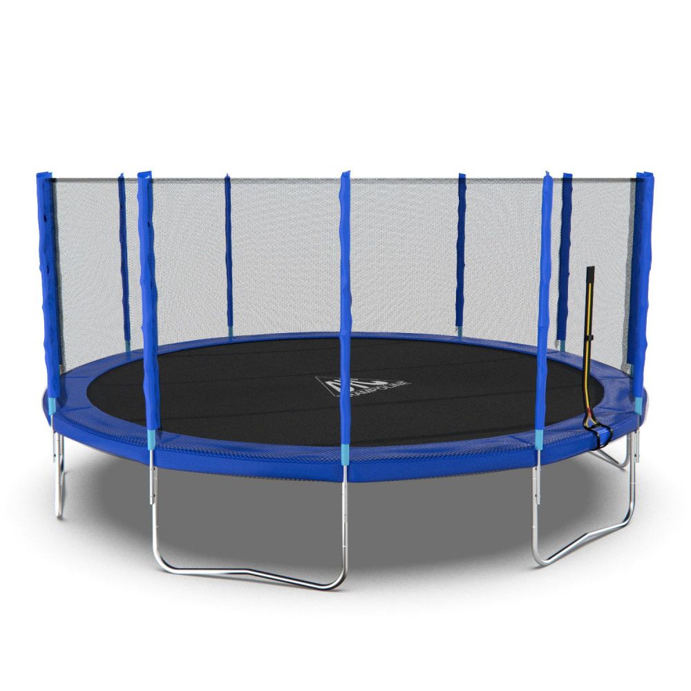 Фотографии Батут DFC Trampoline Fitness 16ft наружн.сетка, синий (488см)(два короба)
