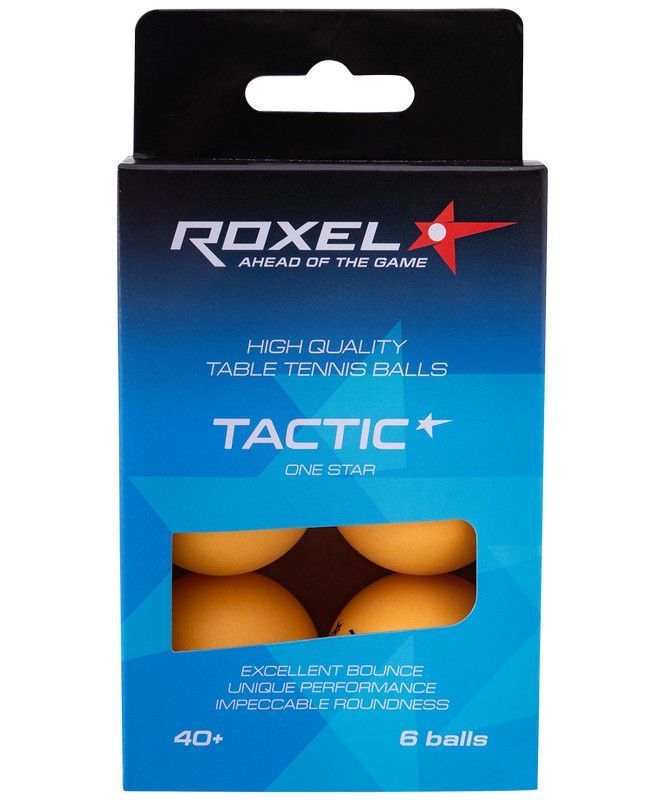Фотографии Мячи для настольного тенниса Roxel 1* Tactic, 6 шт, оранжевый