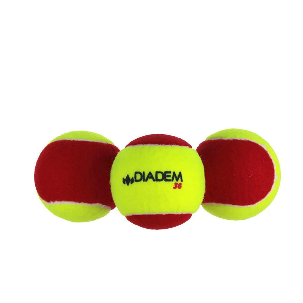 Фотографии Мяч теннисный детский Diadem Stage 3 Red Ball 3шт, фетр BALL-CASE-RED желто-красный