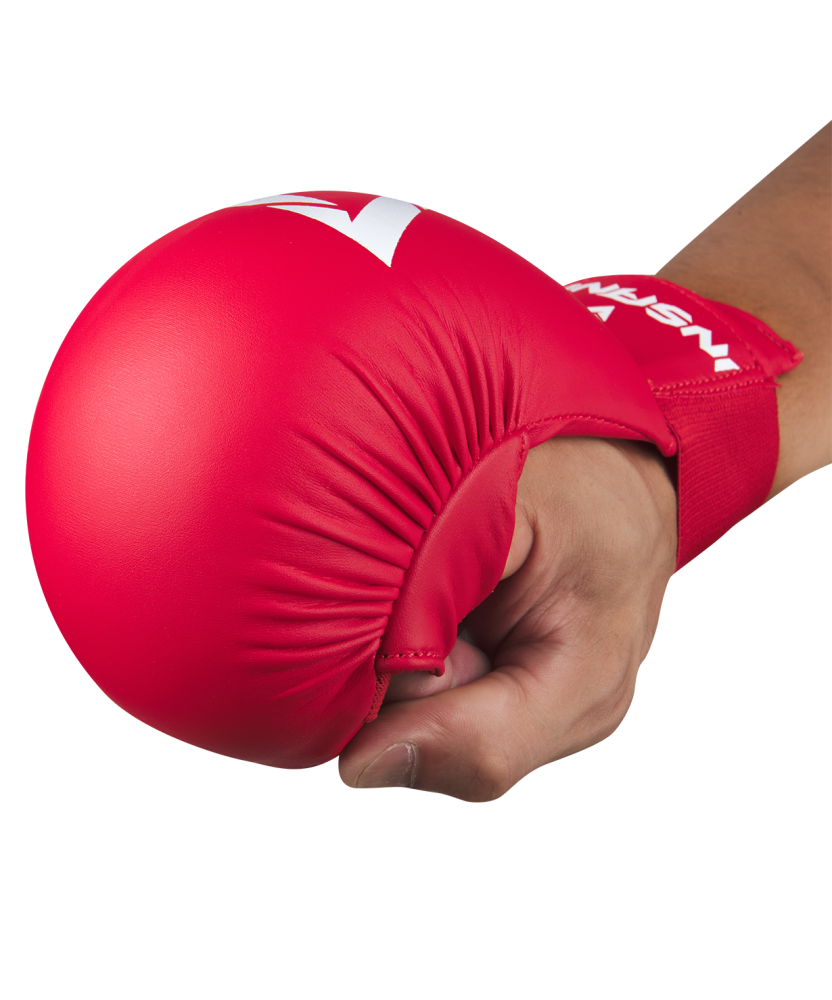 Накладки для карате MANTIS, ПУ, красный