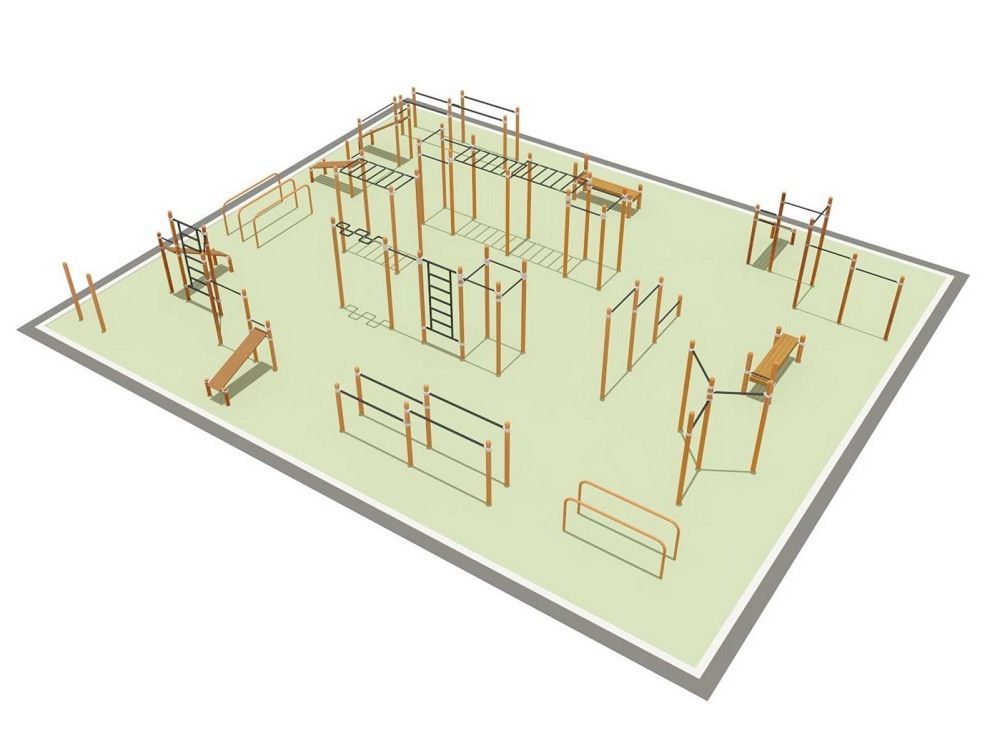 Фотографии Парковая площадка для Воркаут и WRK  Pioner A16472