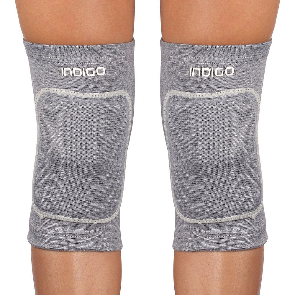 Фото Наколенники для гимнастики и танцев INDIGO, IN211-GR, размер L,13-16 лет, серый