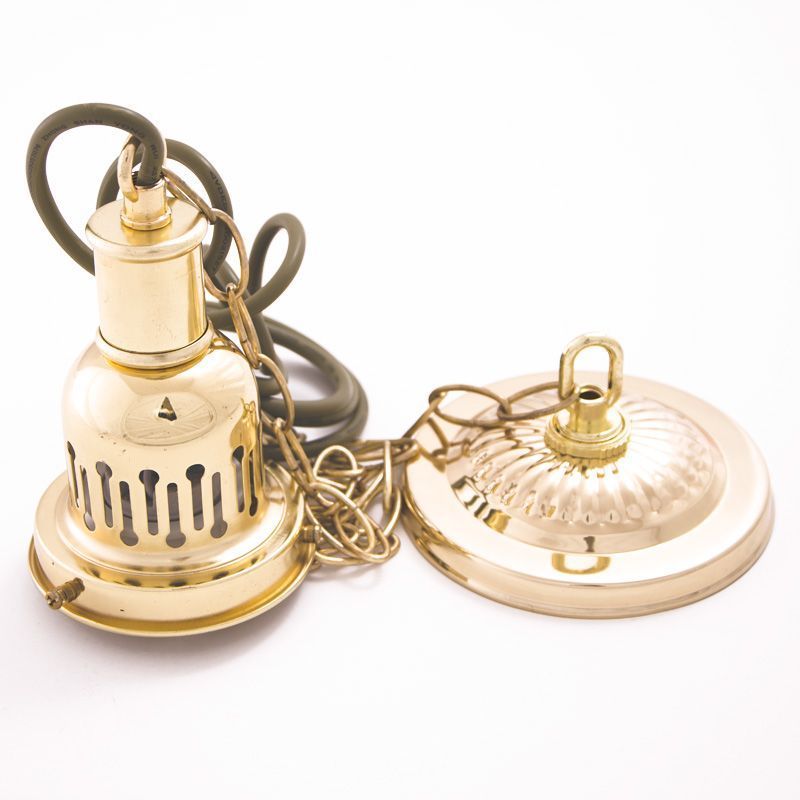 Фотографии Лампа на один плафон "Evergreen" (золотистая чашка, зеленый плафон D35см)