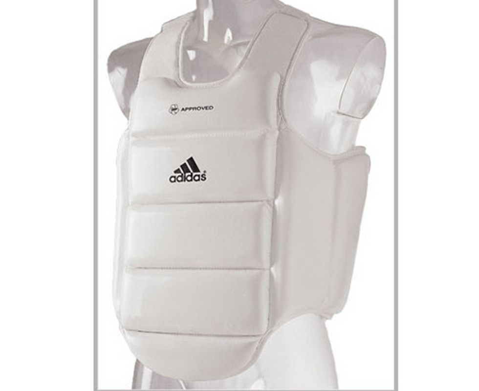 Фотографии Защита корпуса Adidas Chest Guard WKF белая adiP03