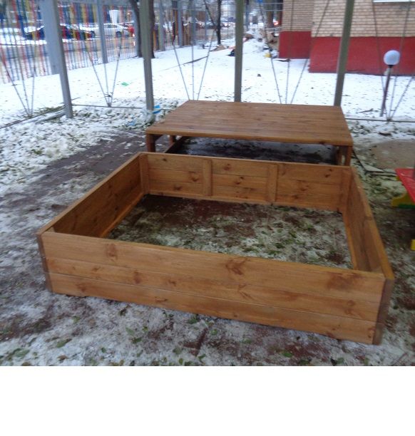 Фотографии Песочница с крышкой