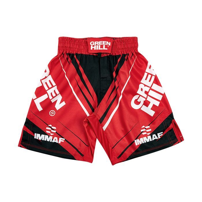 Фотографии Шорты Green Hill MMA SHORT IMMAF approved MMI-4022, красные