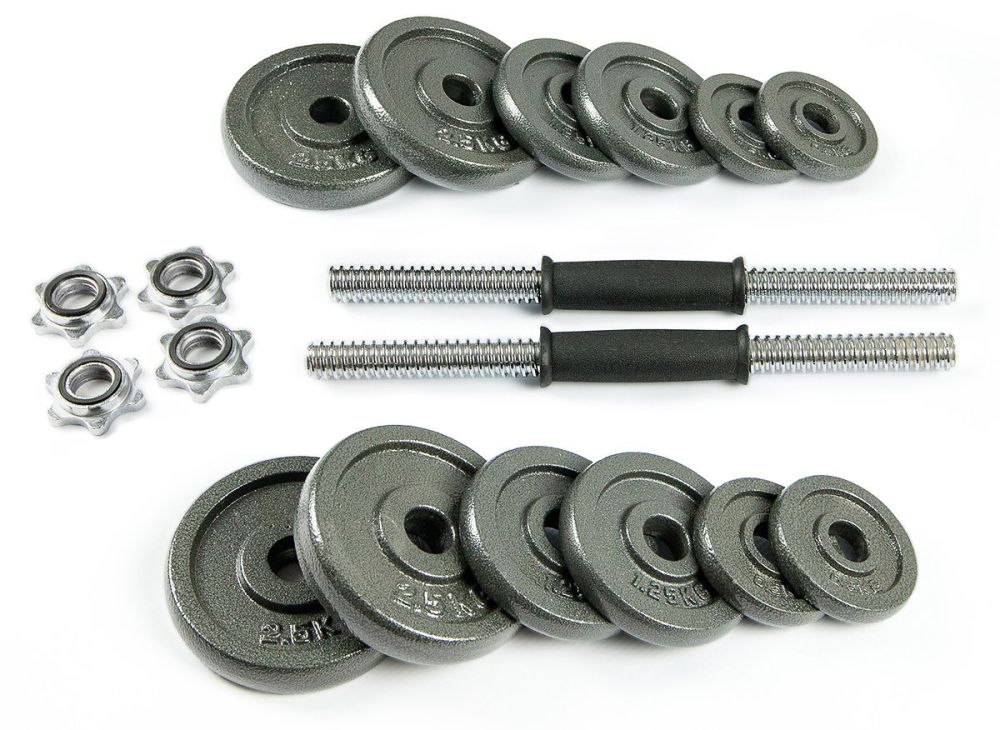 Фото Набор металлических гантелей 2x10 кг Atlas Sport