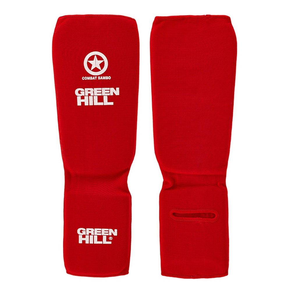 Фотографии Защита голень-стопа Green Hill Conbat Sambo SIC-6131cs красный