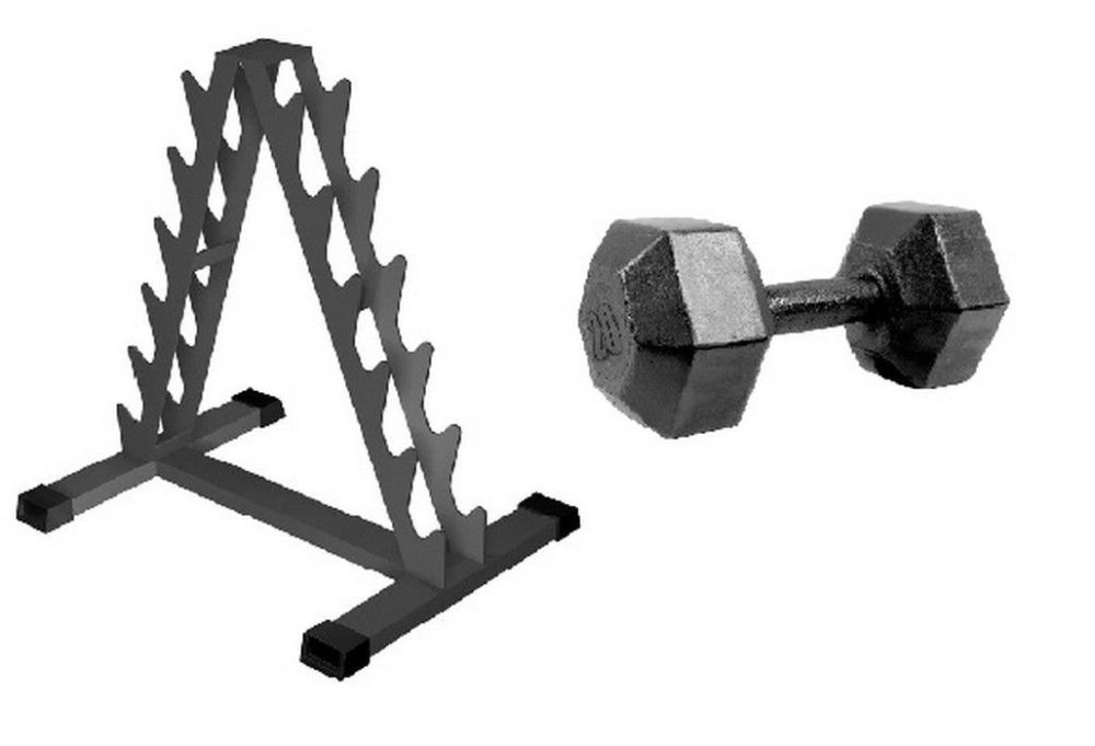 Фото Комплект гексагональных гантелей Iron King 6 пар (10-20 кг. с шагом 2 кг)