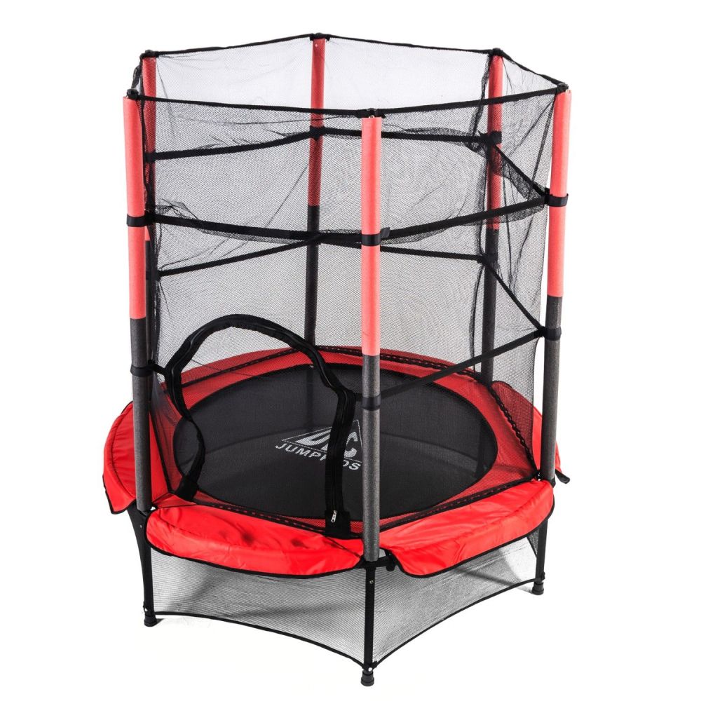 Фото Батут DFC JUMP KIDS 55" красн/сер, сетка (137см)