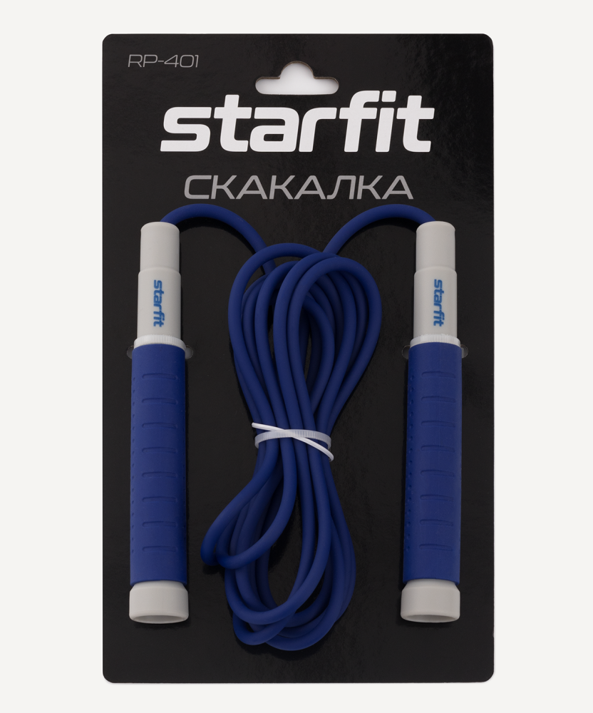 Фотографии Скакалка RP-401, c силиконовыми ручками, 3 м, синий