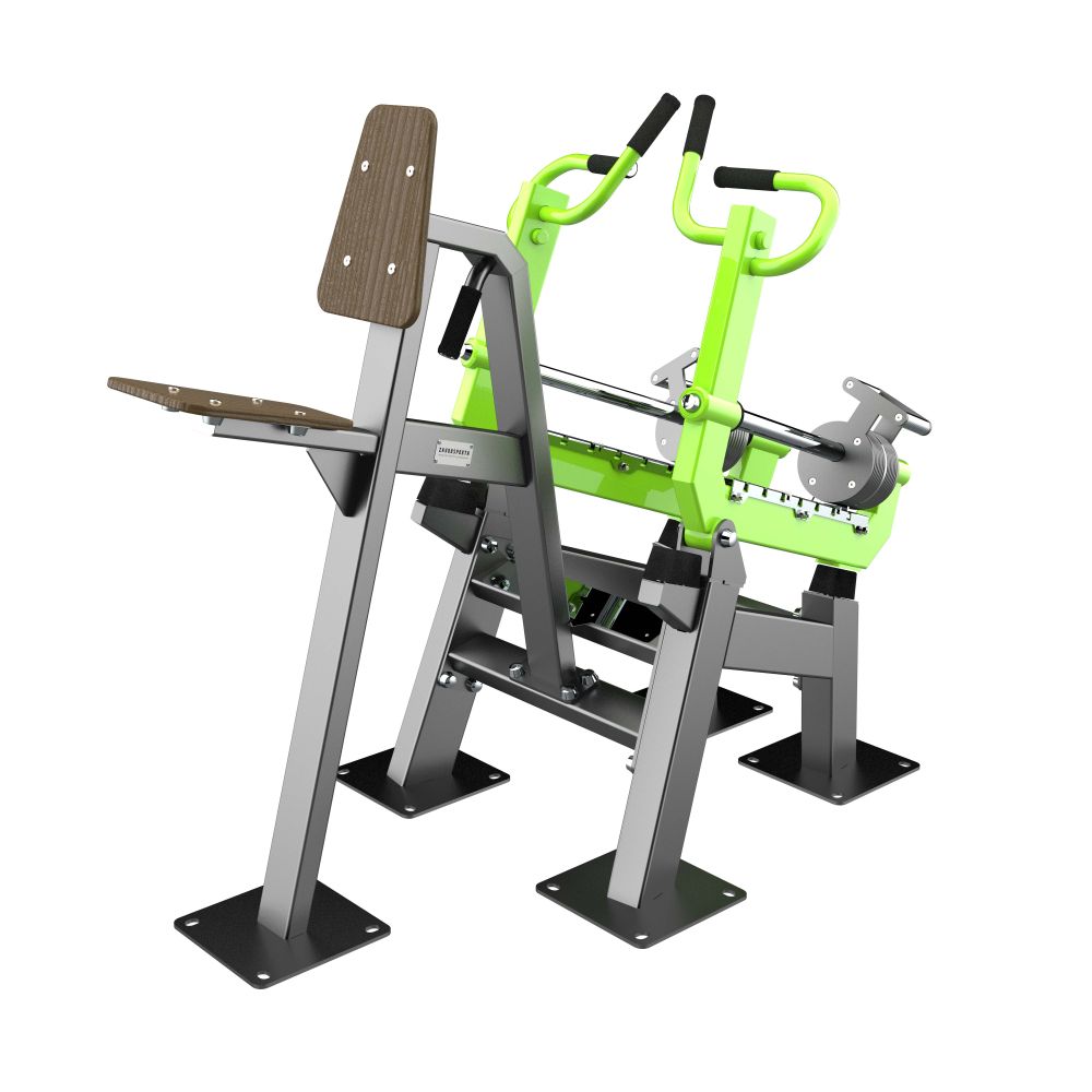 Фото Уличный тренажер Наклонная тяга с переменной нагрузкой