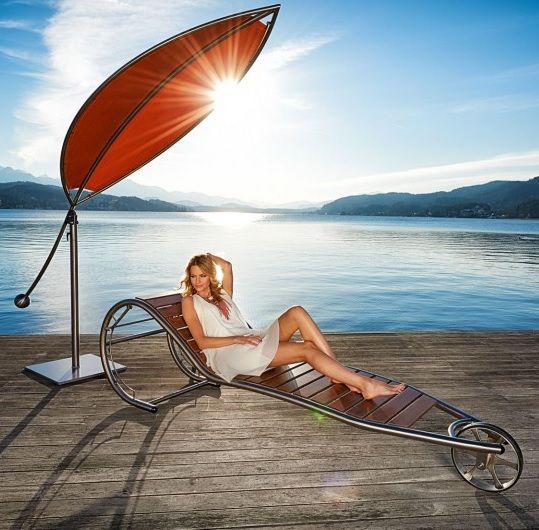 Фотографии Мобильный шезлонг из нержавеющей стали
