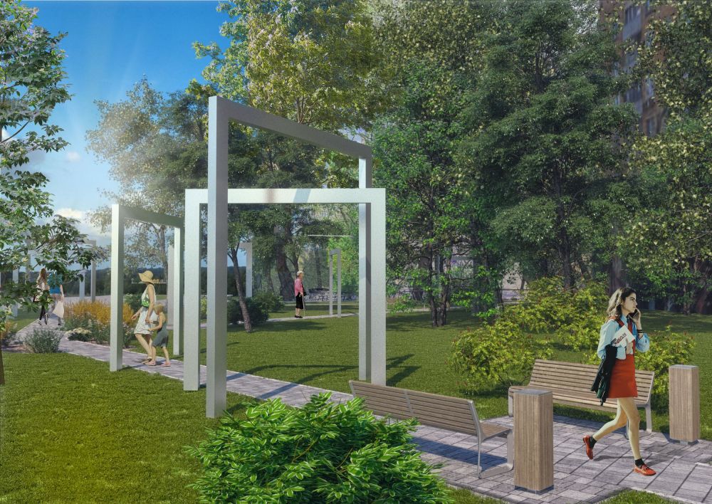 Фото Арка декоративная малая из нержавейки