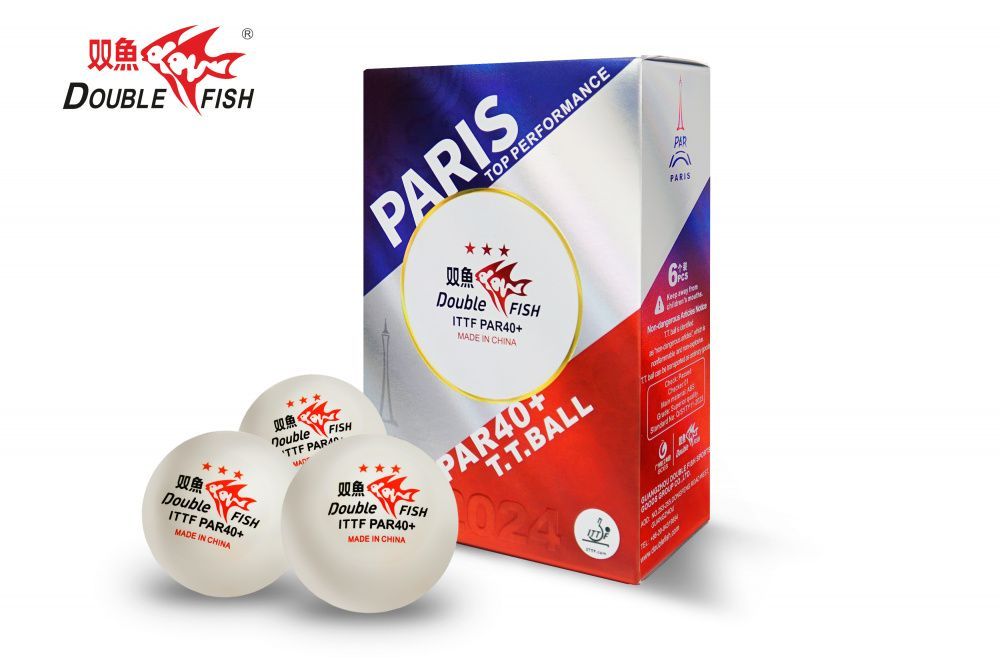 Фотографии Мячи для н/т Double Fish PAR40+ 3*** (paris(6 шт/упак.) р-р.40+