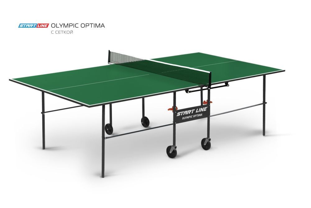 Фотографии Стол теннисный Olympic Optima Зелёный с сеткой