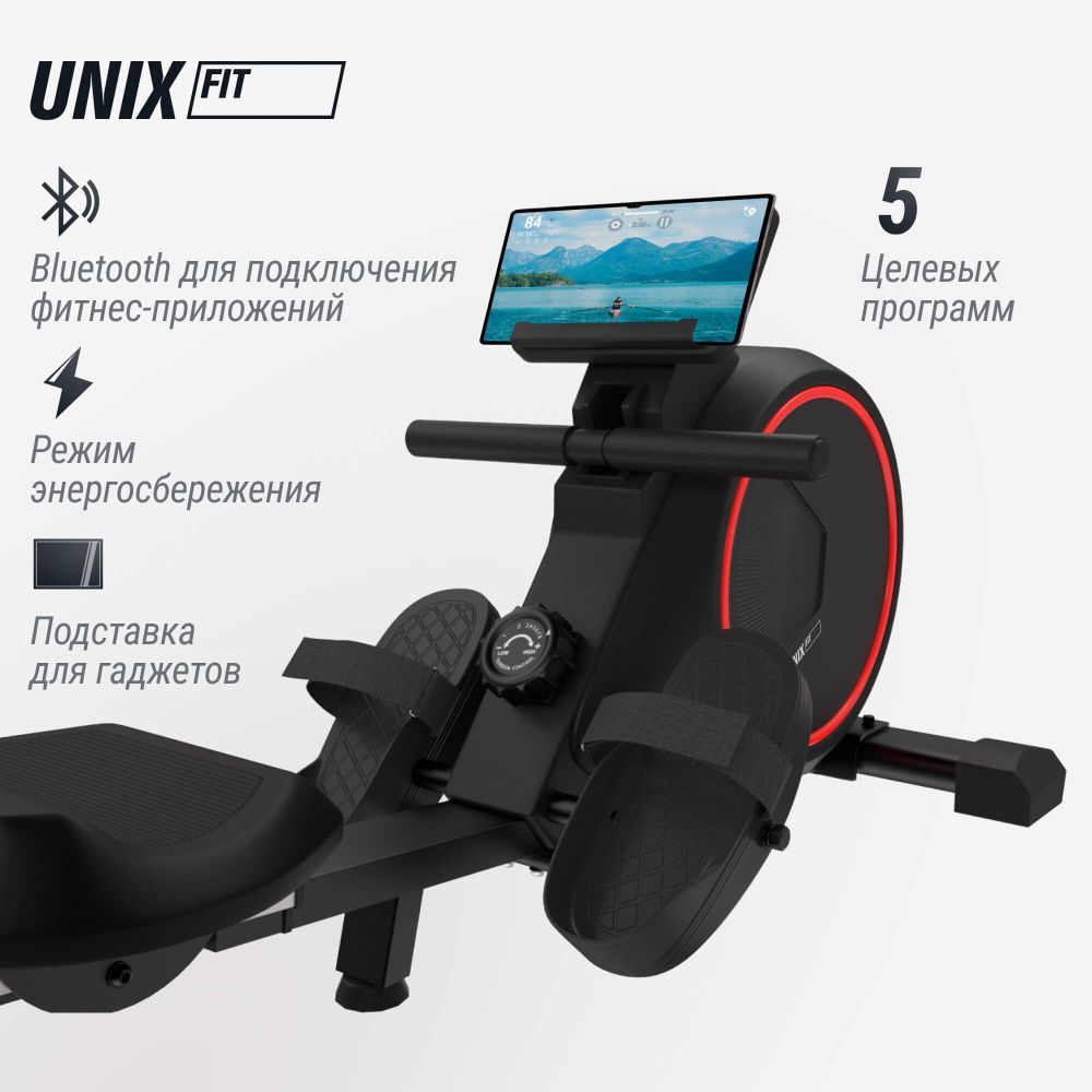 Гребной тренажер UNIX Fit механическая нагрузка / Techno Rower 410