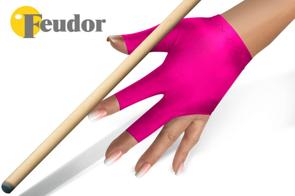 Фотографии Перчатка-бильярдная Feudor Standard fuchsia S