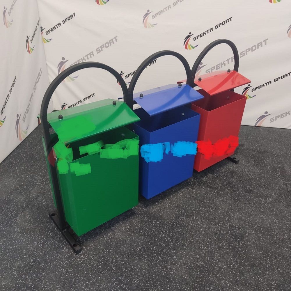 Фотографии Урна трехсекционная 120х30х80см Pioner A11038