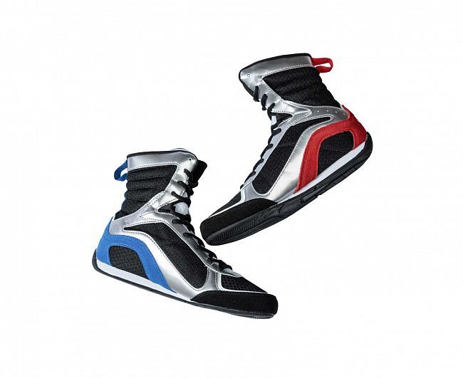 Фотографии Боксерки Clinch Olimp Limited Edition черно-серебристо-сине-красные C416