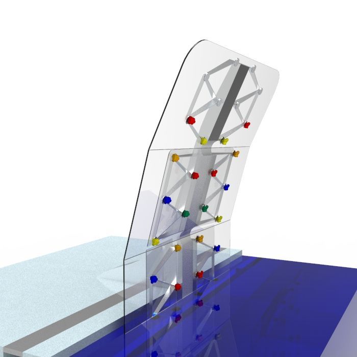 Фото Скалодром для бассейна (без растяжек)