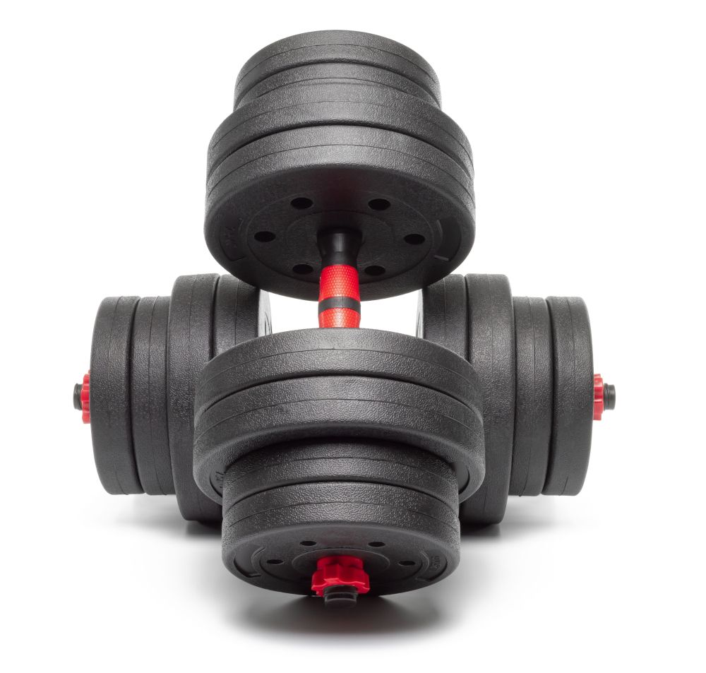 Фото Набор композитных гантелей AMETIST 30 кг с соединительным грифом