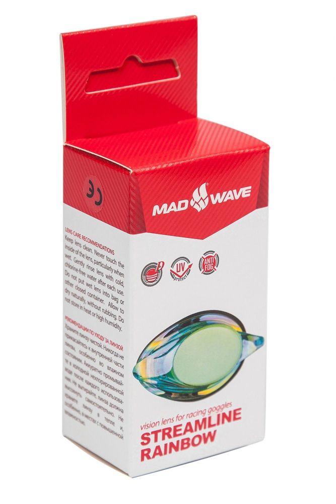 Фотографии Линза с диоптриями для плавательных очков Mad Wave Streamline Rainbow right M0457 05 B R4W -1,0