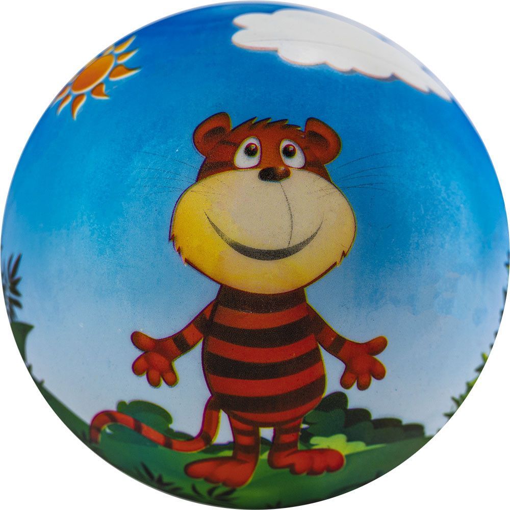 Фото Мяч детский с рисунком Тигренок,MD-23-04, диаметр 23 см, мультиколор