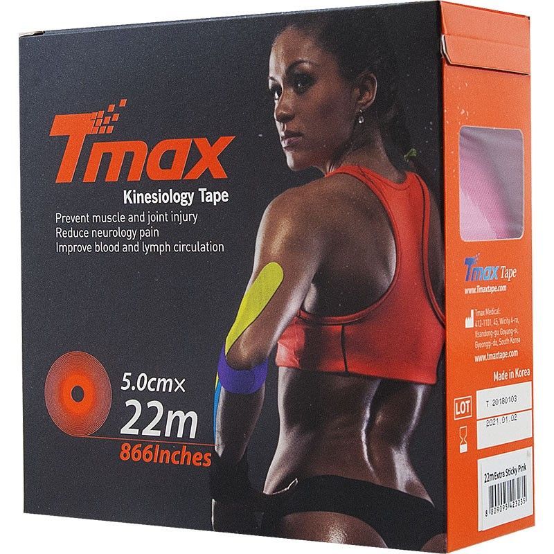 Фотографии Тейп кинезиологический Tmax 22m Extra Sticky Pink розовый
