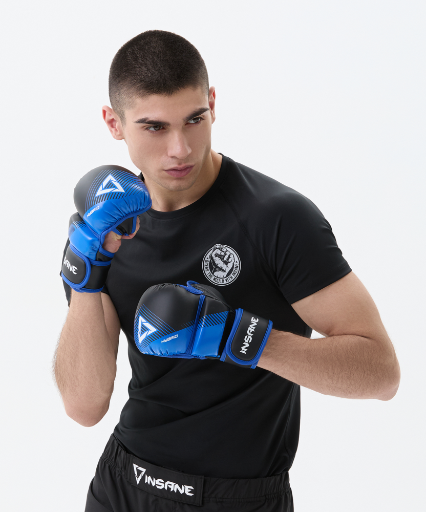Фотографии Перчатки INSANE MMA HYBRID, синий