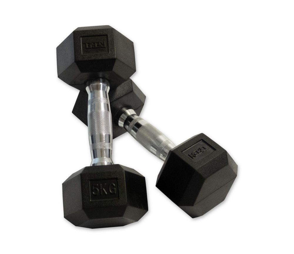 Набор гексагональных гантелей 10 пар от 1 до 10 кг REBEL RGHEX-110 (SET)