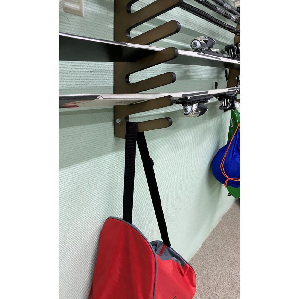 Фотографии Вешалка Эконом для горных лыж, пристенная 105х80х18см  SE-18