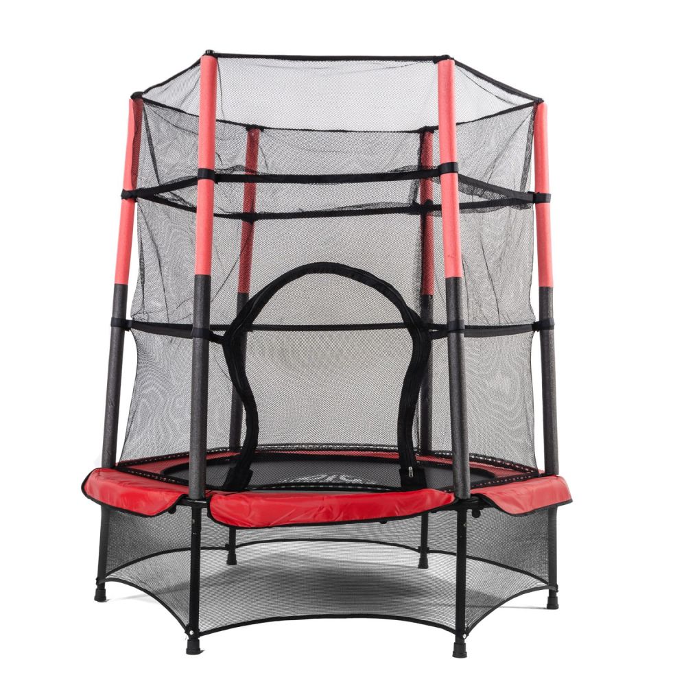 Фотографии Батут DFC JUMP KIDS 55" красн/сер, сетка (137см)
