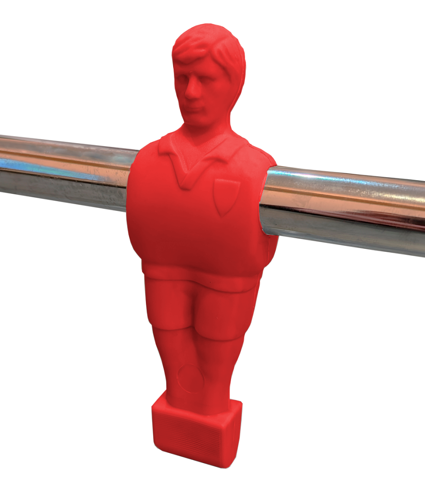 Фотографии Штанга сквозная на 5 игроков c футболистами красного цвета для футбола "Garlando", диаметр 15,8 мм