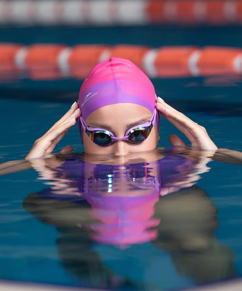 Фотографии Шапочка для плавания Relast Pink/Purple, силикон