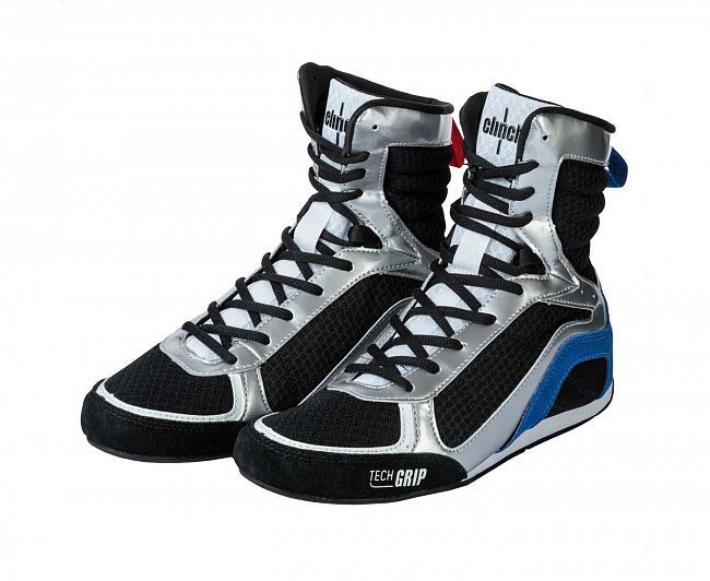 Фотографии Боксерки Clinch Olimp Limited Edition черно-серебристо-сине-красные C416