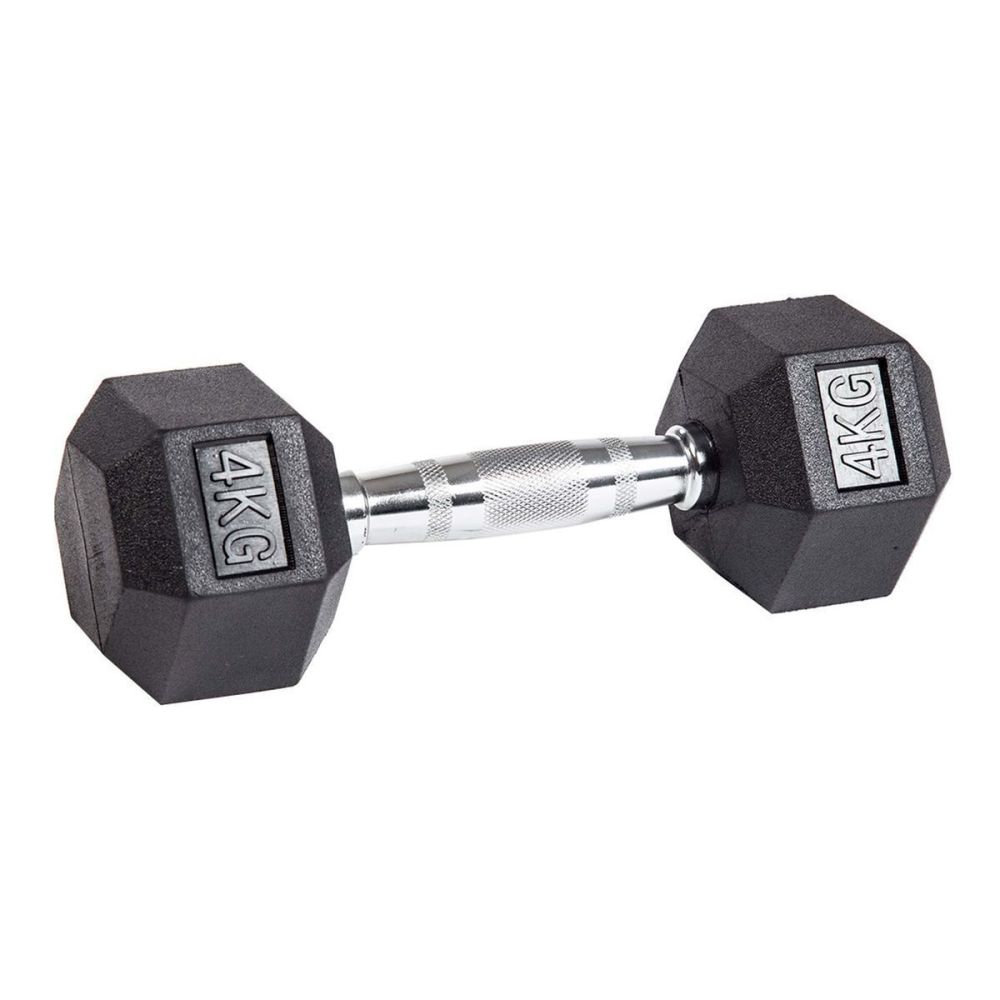 Фото Гантель гексагональная обрезиненная PROFI-FIT  4 кг